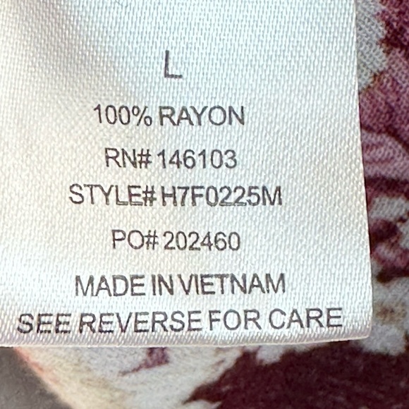 Hippie Rose Long Sleeve Cold Shoulder Floral Print Blouse - Red - size Large - Picture 8 of 13